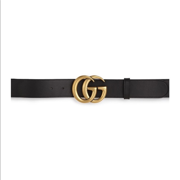 Gucci Accessories - Gucci GG Black Leather Belt. Size 95 cm.